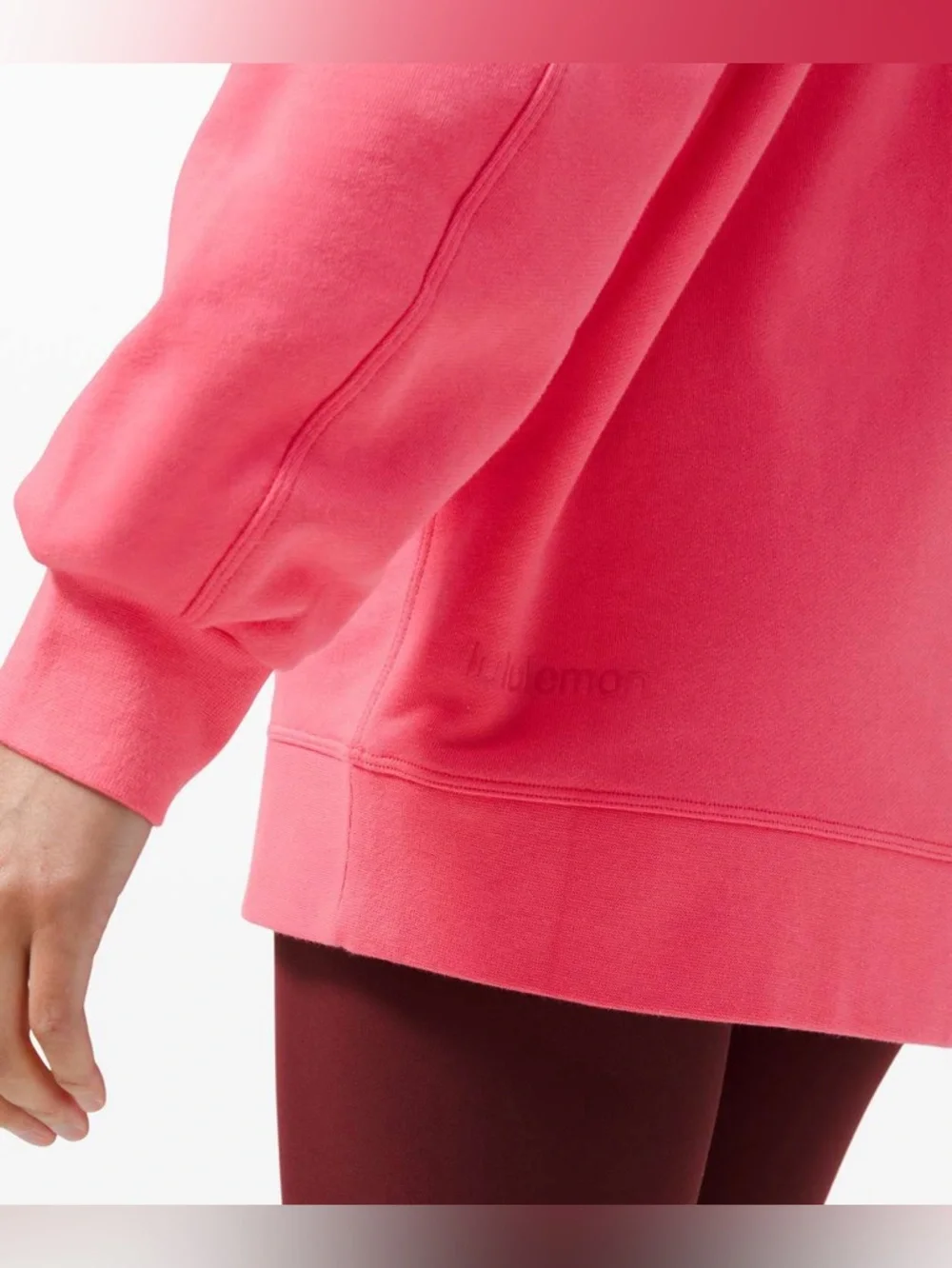 Lululemon Perfectly Oversized Crew Guava Pink Sweatshirt 6 small medium - Picture 3 of 9